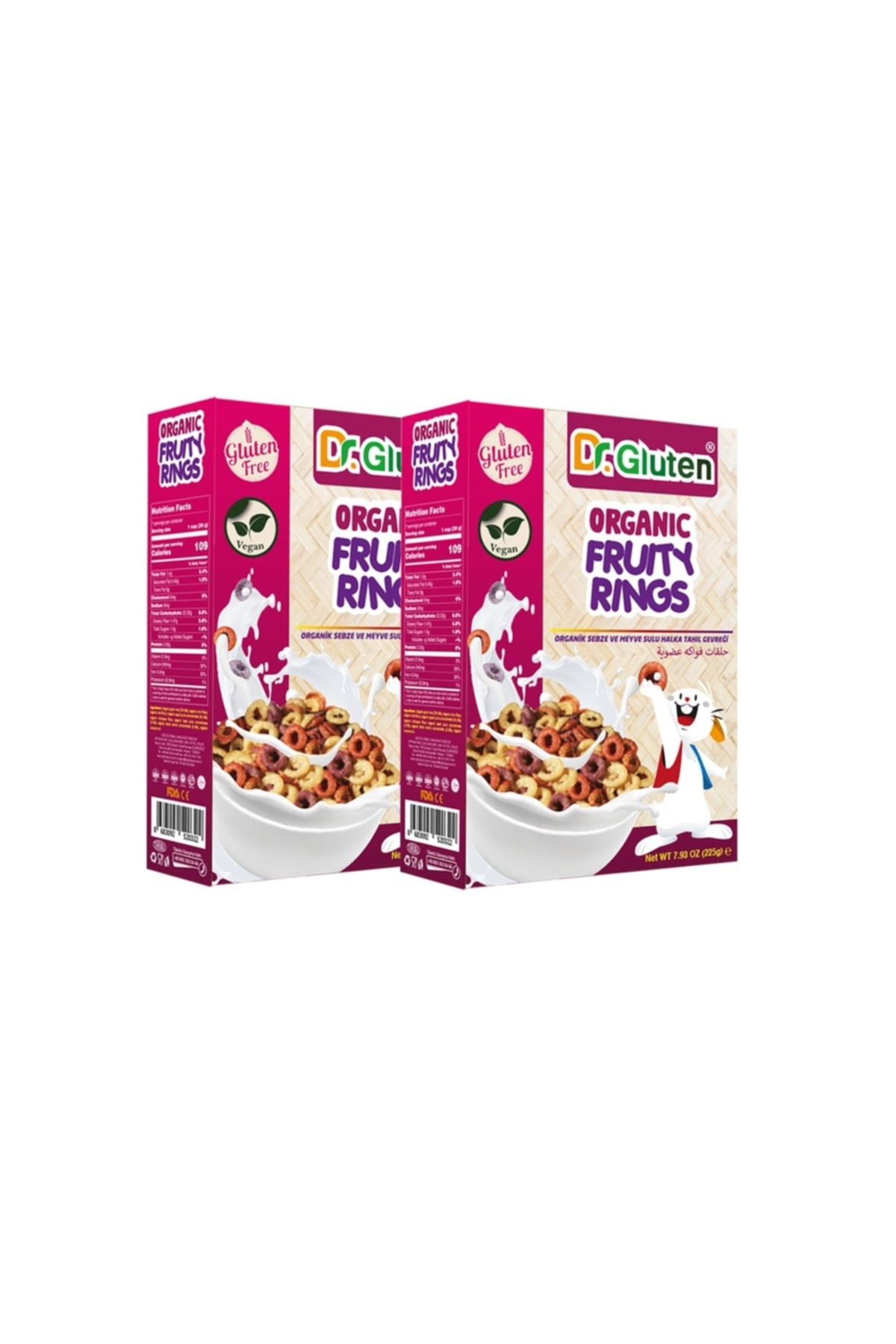 Dr. Gluten Organik Glutensiz Sebze Ve Meyve Sulu Halka Tahıl Gevr