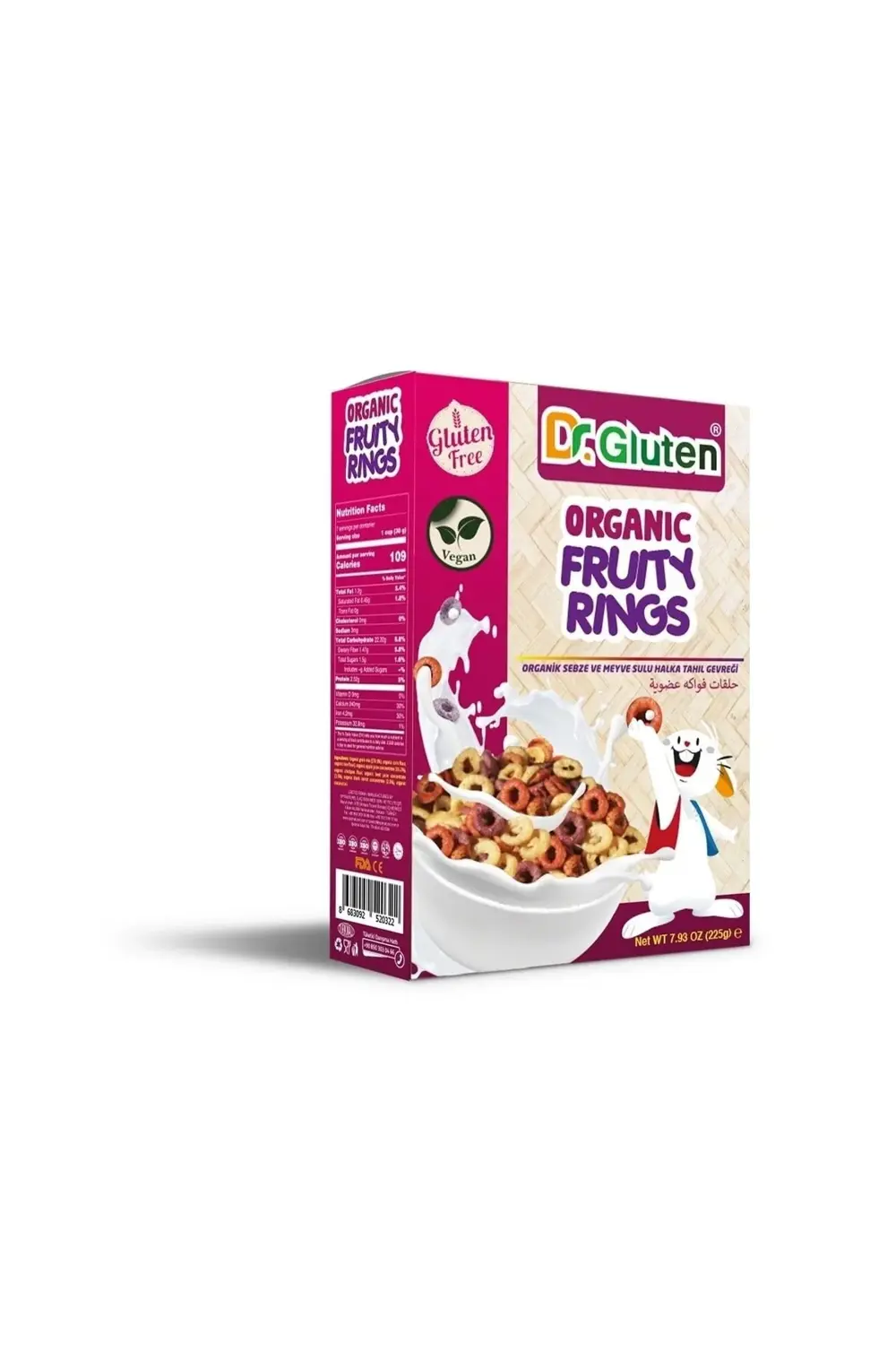 Dr.Gluten Dr. Gluten Organik Glutensiz Sebze Ve Meyve Sulu Halka Tahıl Gevr
