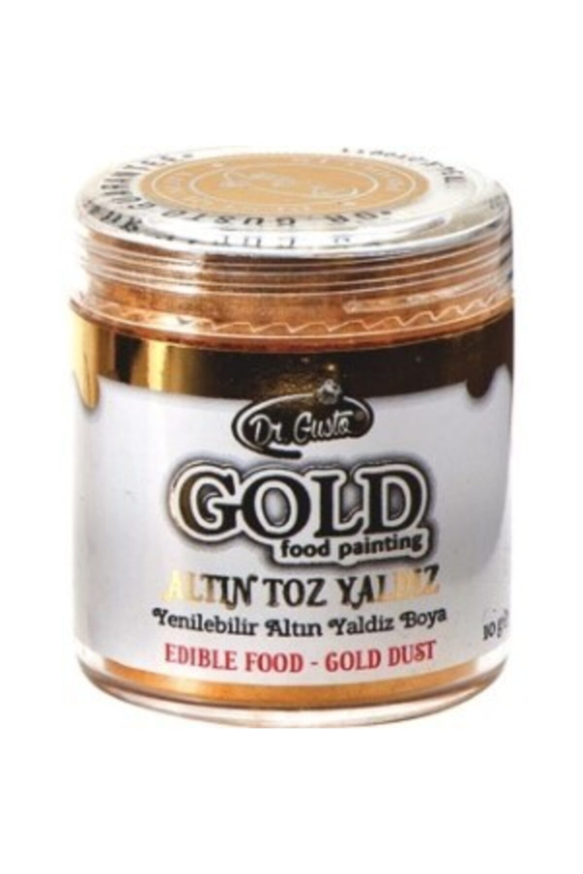Dr.Gusto Sağlık Ürünleri Dr Gusto Yenilebilir Metalik Toz Altın Yaldızlı Gold Boya 10 Gr