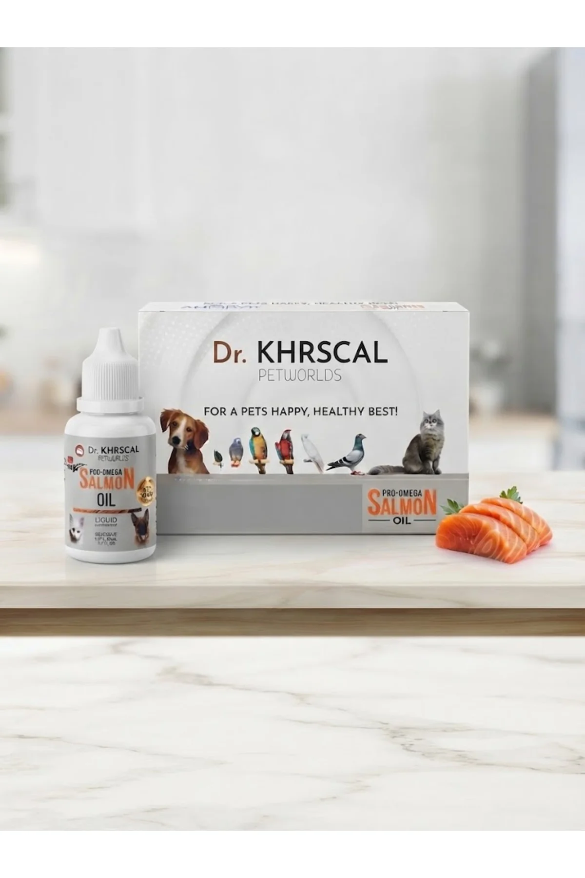 Dr. Khrscal Pro-Omega Salmon Oil 50 ml - Kedi ve Köpek Somon Yağı Desteği Dr. Khrscal Pro-Omega Salmon Oil 50 ml - Kedi ve Köpek Somon Yağı Desteği