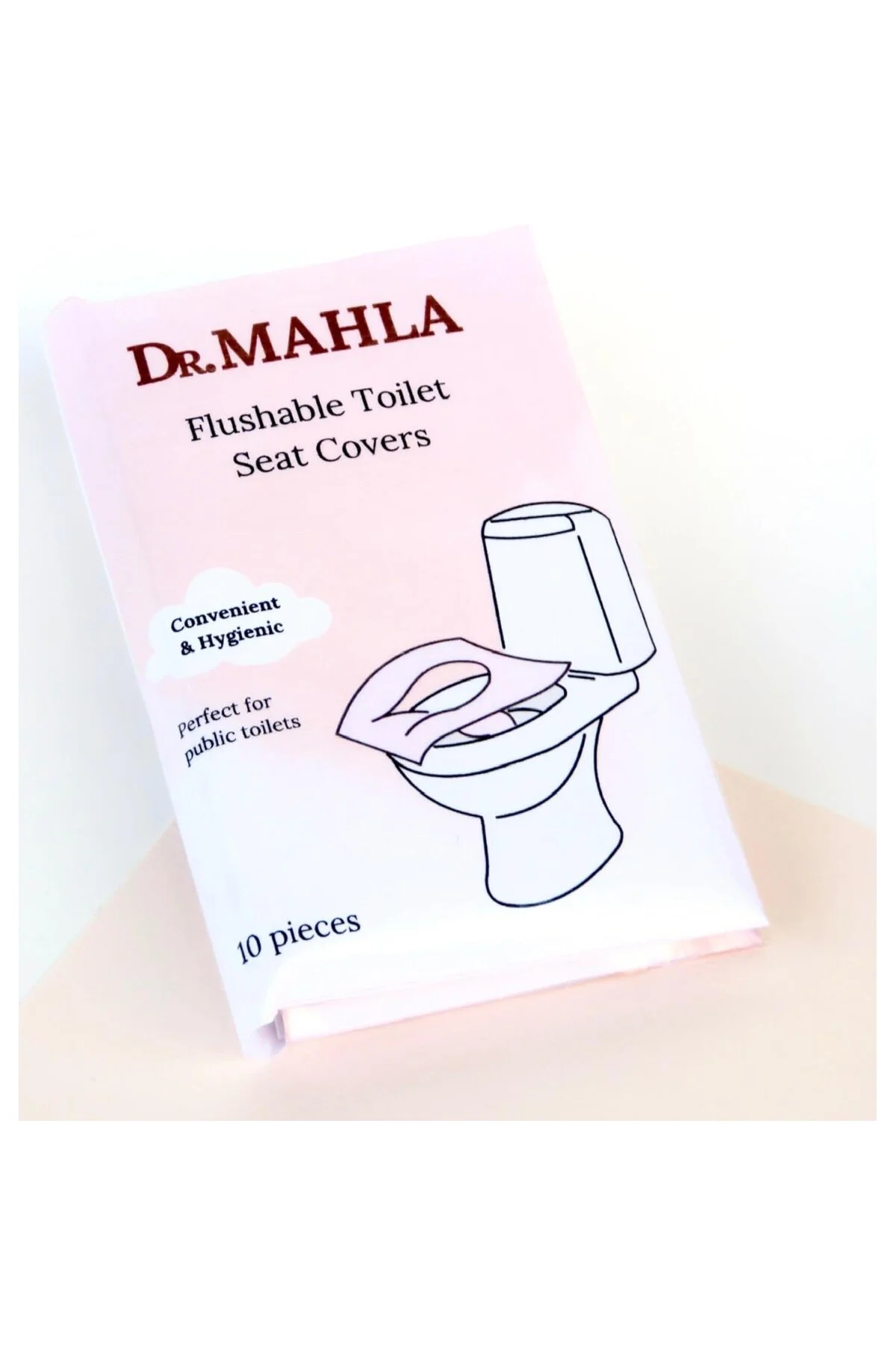 Dr. Mahla Flushable Klozet Kapak Örtüsü, 10 Adet, Seyahat Boy, Su