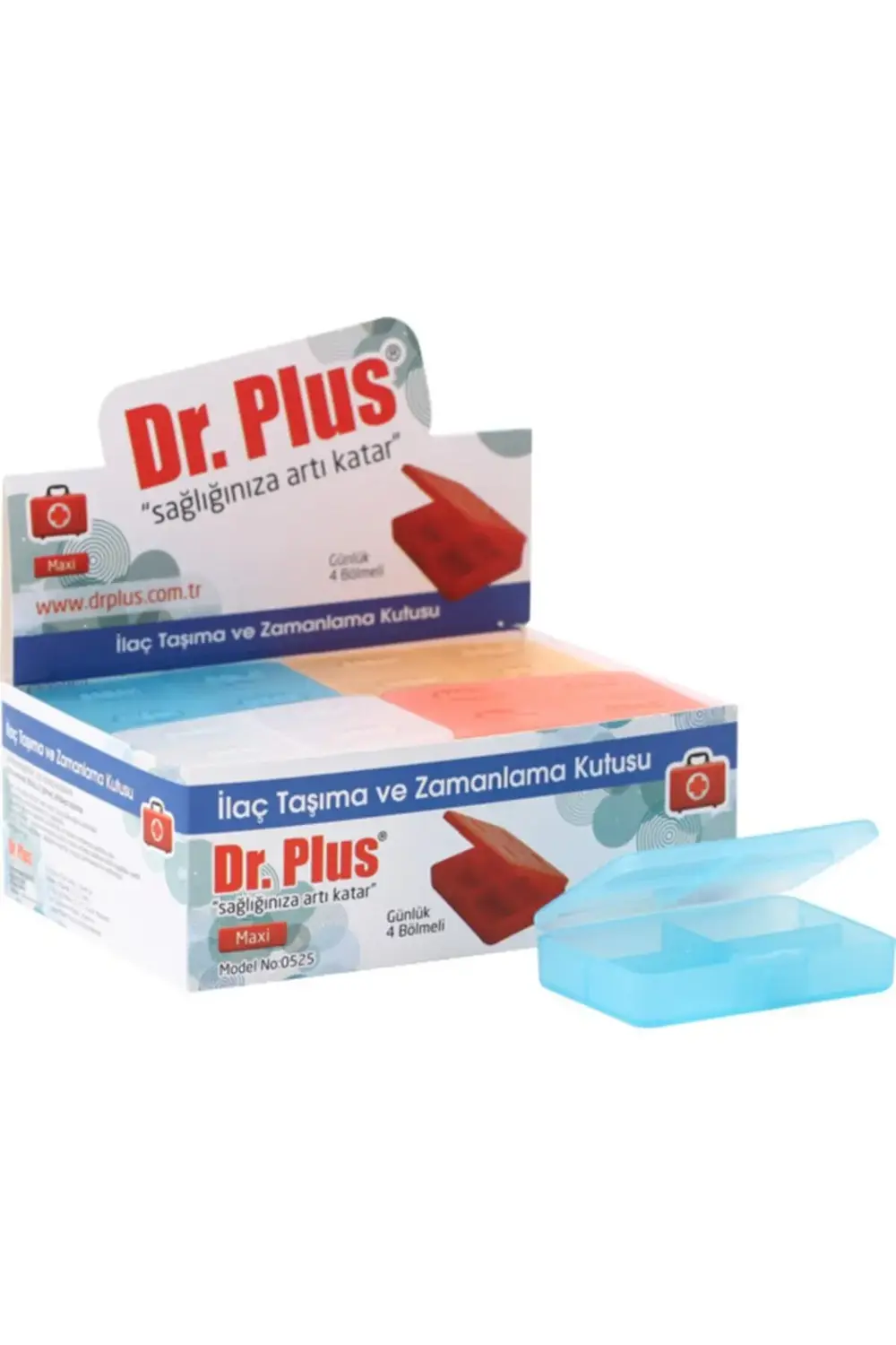 Dr. Plus 12 Adet Haftalık İlaç Saklama Ve Zamanlama Kutusu