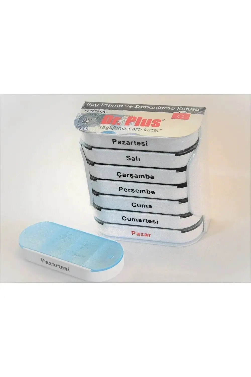 Dr. Plus Ilaç Hap Taşıma Ve Zamanlama Kutusu Haftalık 7x24-(RENK: