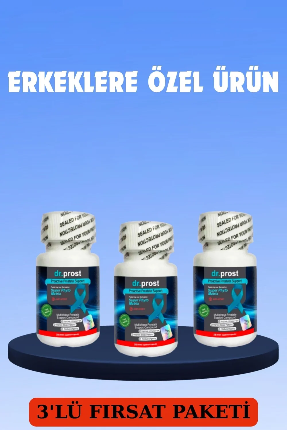 Dr. Prost Erkeklere Özel Destekleyici 30 Caps x 3 Adet - Prostat Sağlığı İçin Güçlü Destek Fiyatı, Yorumları ve Özellikleri