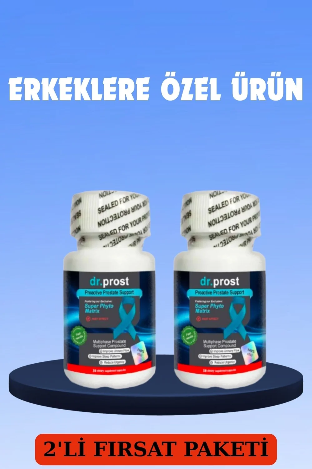 Dr. Prost Erkeklere Özel Destekleyici 30 Caps x 2 Adet - Prostat Sağlığı İçin Fiyatı, Yorumları ve Özellikleri