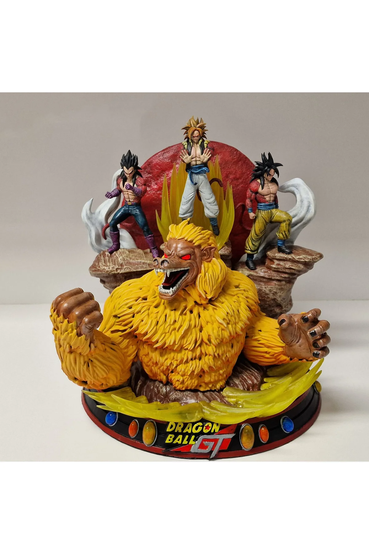 Dragon Ball GT Figür Dragon Ball Goku ve Vegeta SSJ4 Gogeta Obje 30CM Dev Boy