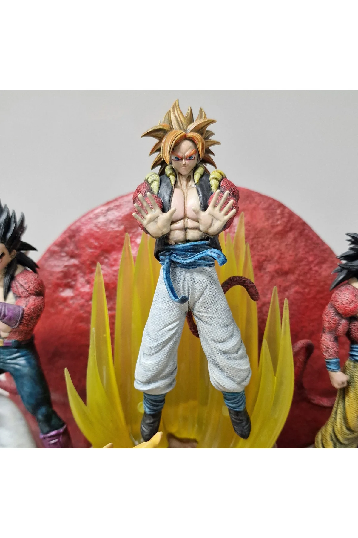 Dragon Ball GT Figür Dragon Ball Goku ve Vegeta SSJ4 Gogeta Obje 30CM Dev Boy