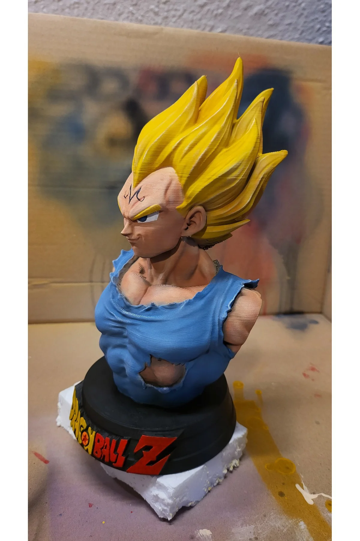 Dragon Ball Majin Vegeta Büst Vegata Boyalı Büst