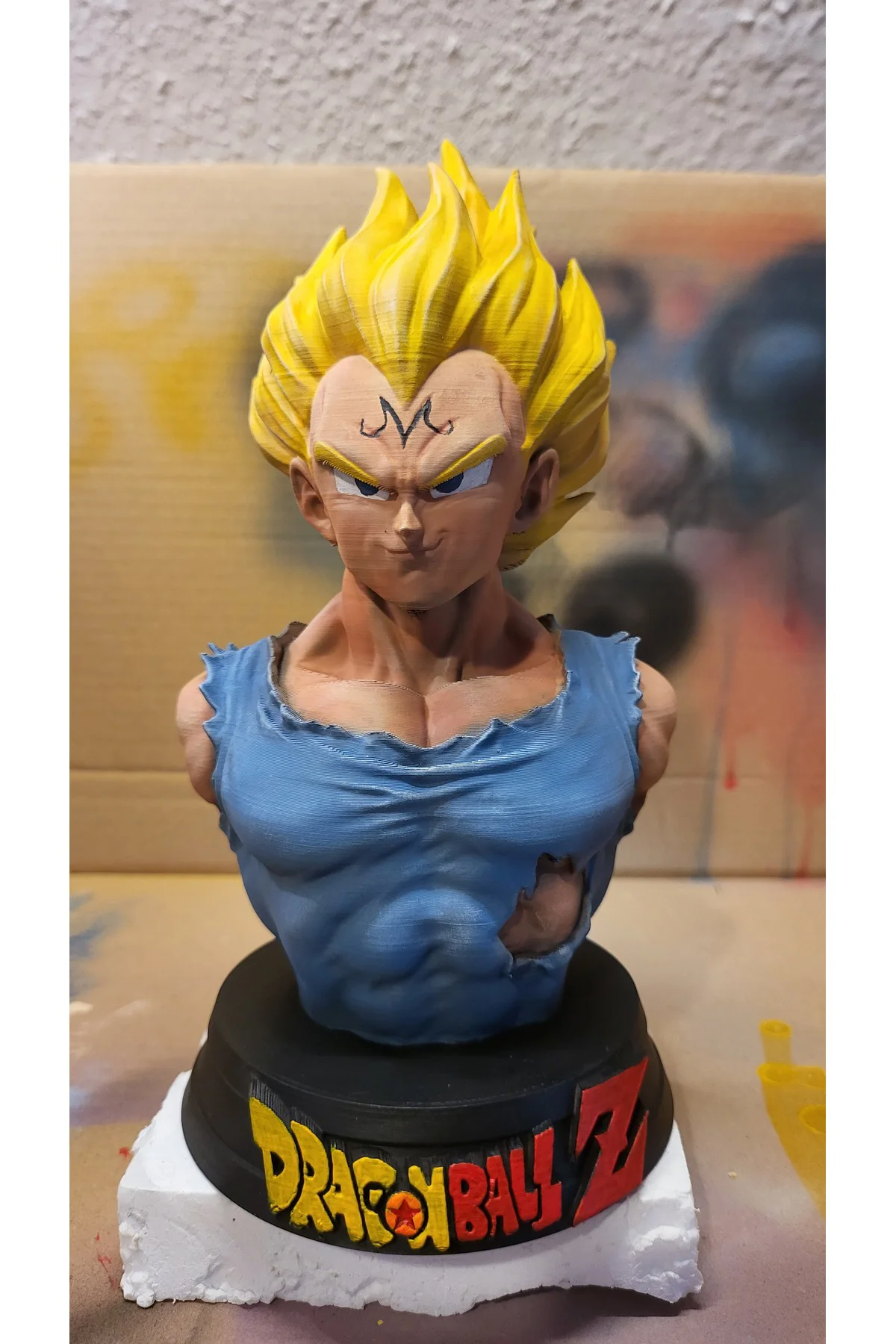 Dragon Ball Majin Vegeta Büst Vegata Boyalı Büst