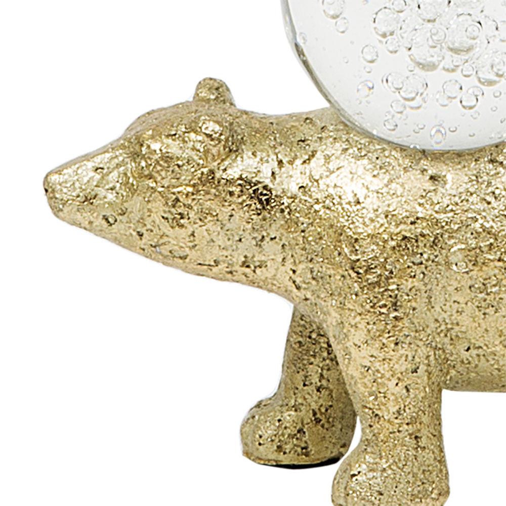 Dragon Kristal Küre Taşıyan Polyester Ayı Dekor Biblo 12cm Dragon Kristal Küre Taşıyan Polyester Ayı Dekor Biblo 12cm