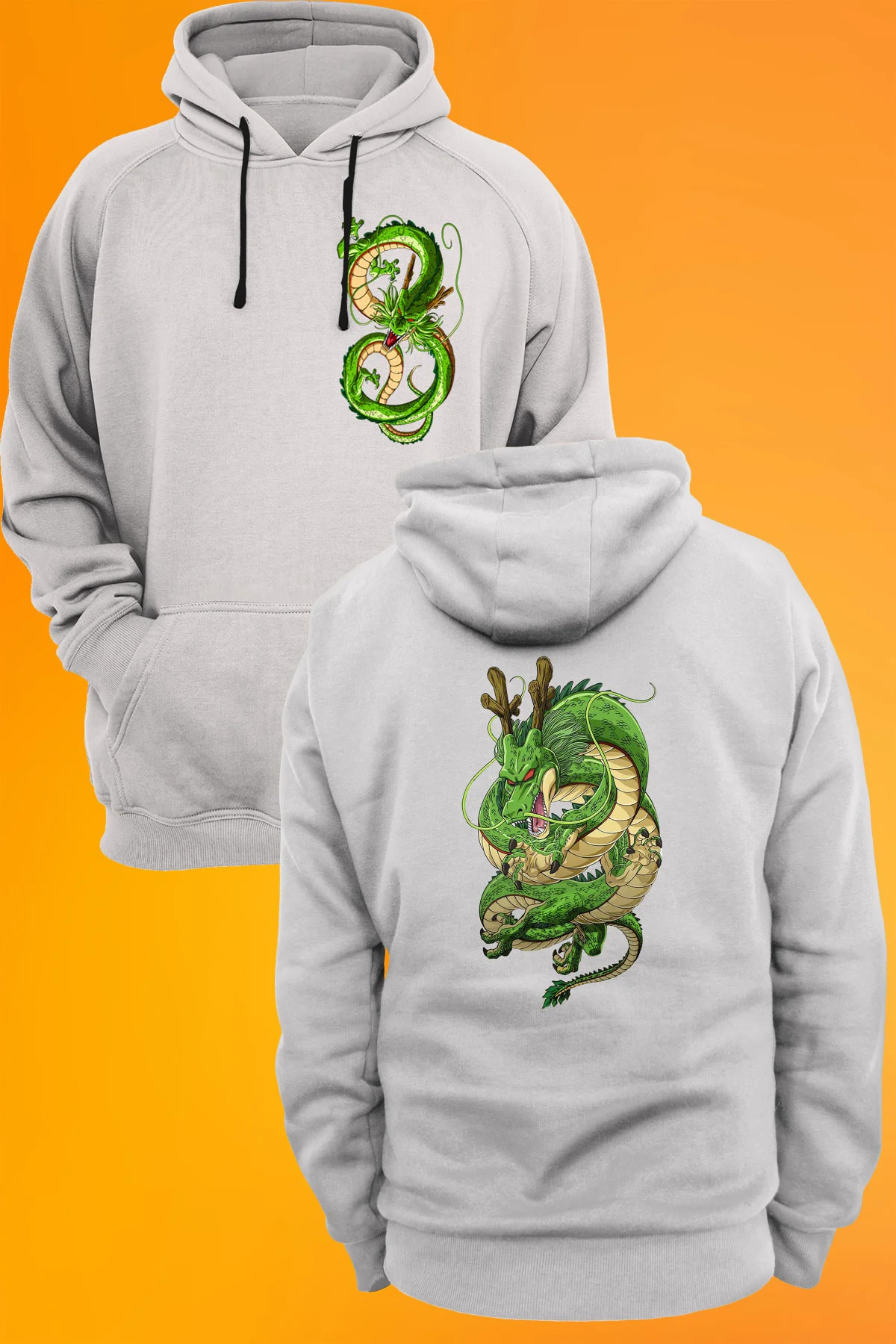 Dragonball Shenron Baskılı Kapüşonlu Sweatshirt