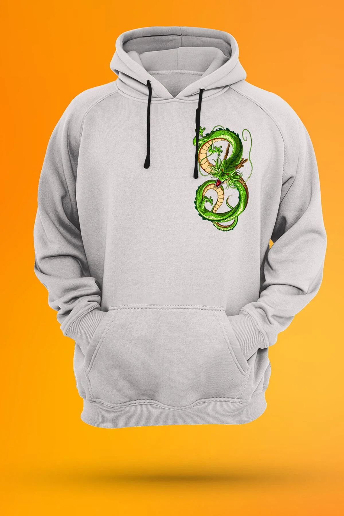 Dragonball Shenron Baskılı Kapüşonlu Sweatshirt