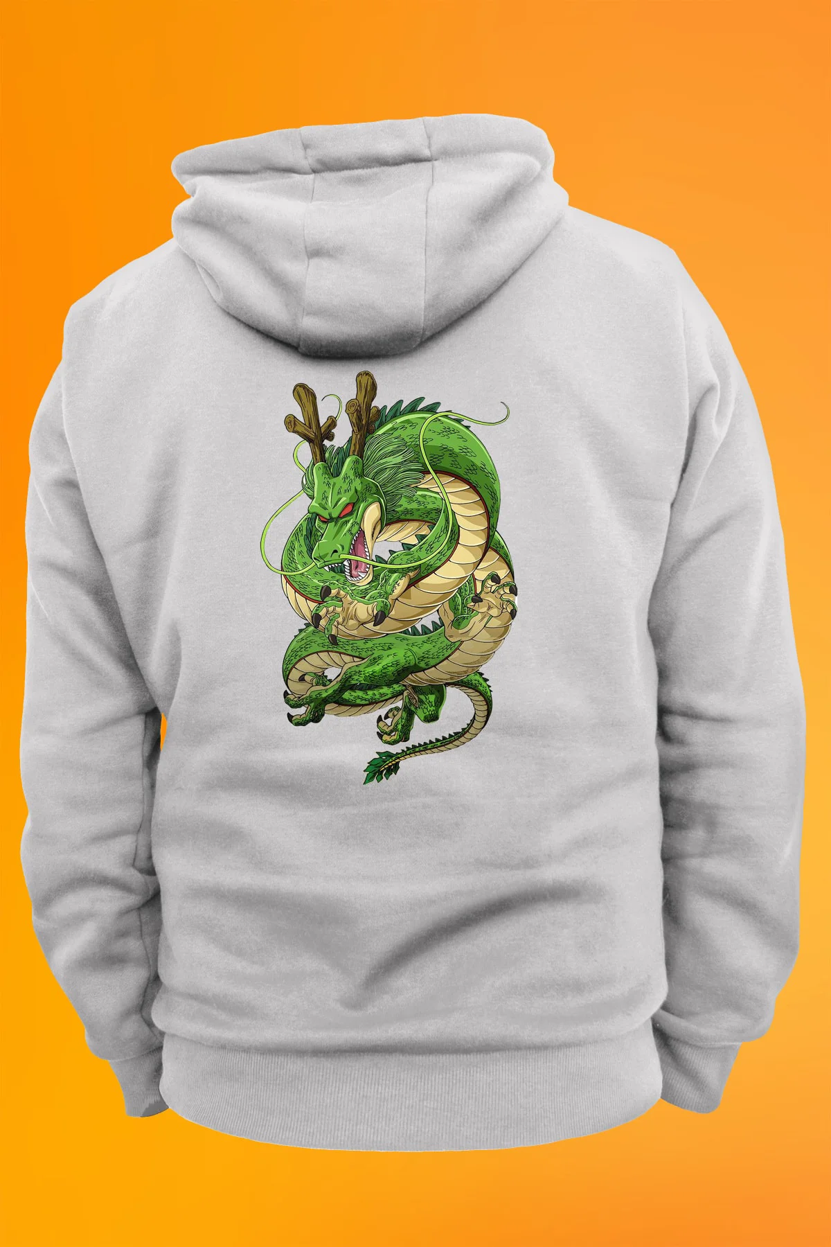 Dragonball Shenron Baskılı Kapüşonlu Sweatshirt