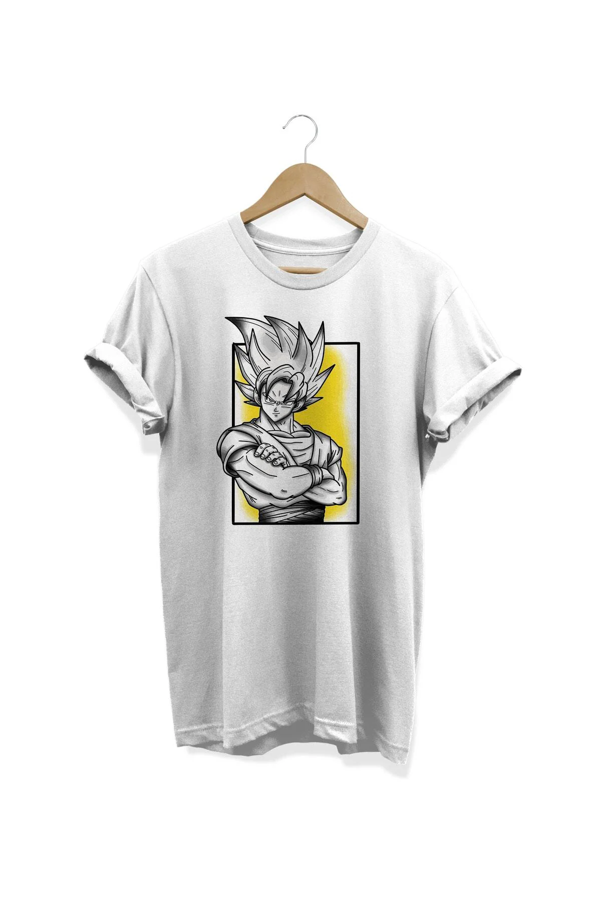 Dragonball Super Saiyan Goku V2 Anime Baskılı Pamuklu T-shirt