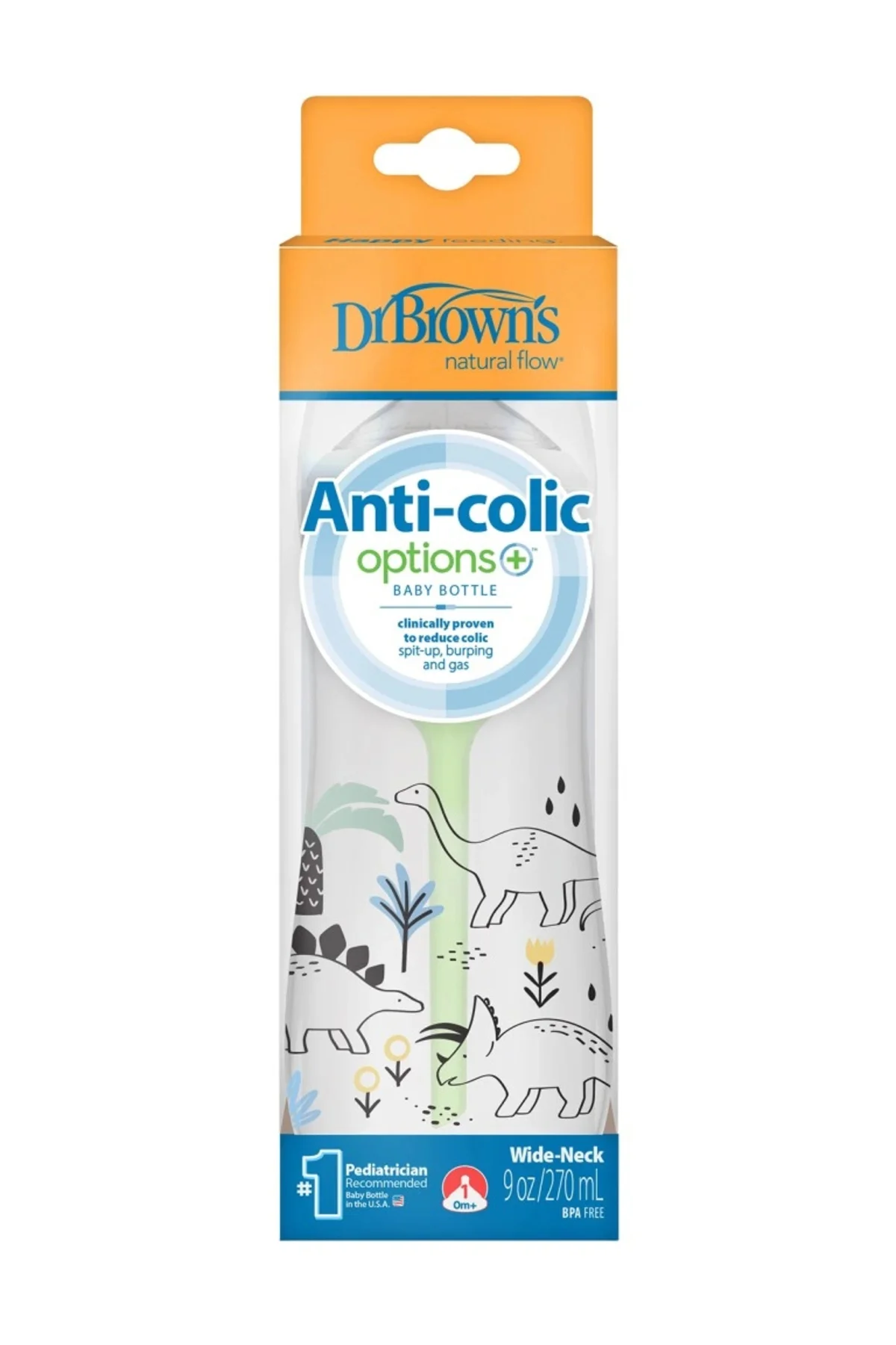 Dr.Browns Geniş Ağız PP Antikolik Options Biberon 270ml Erkek/ Ba