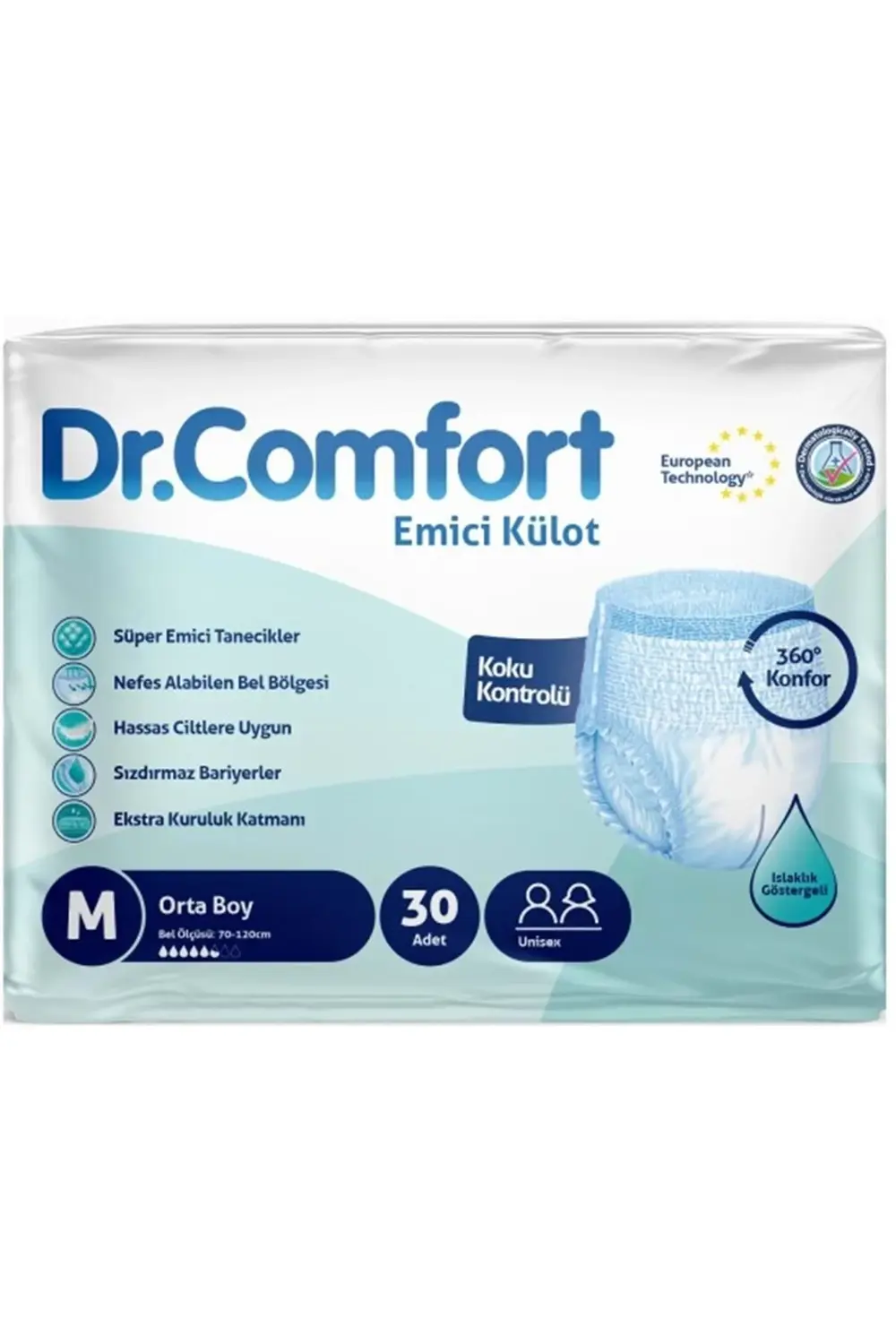 Dr.Comfort Hasta Bezi Yetişkin Emici Külot M-Orta 90 Adet (3Pk*30