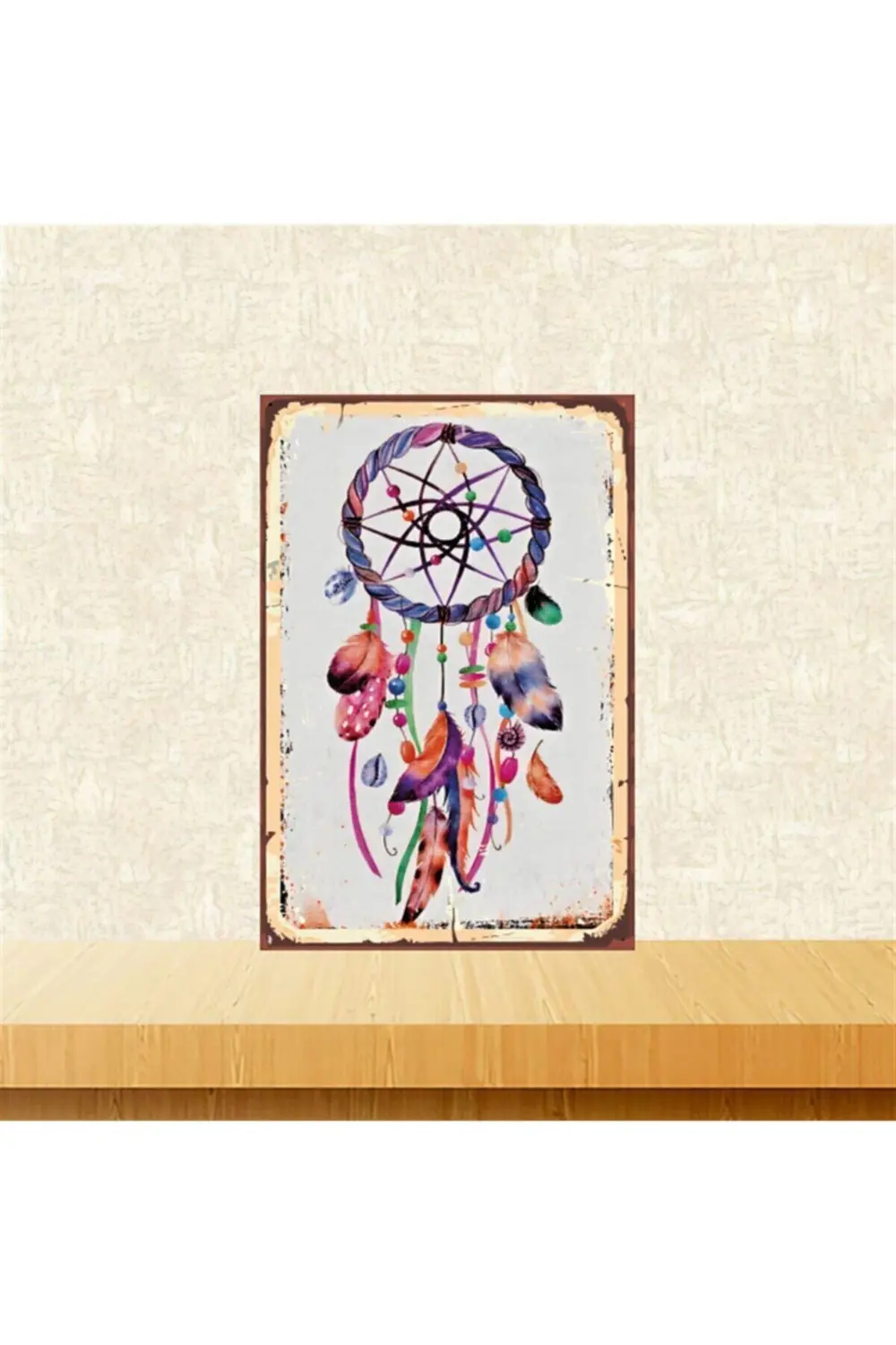 Dream Catcher 20-30 Cm Retro Ahşap Poster Tkfx4340