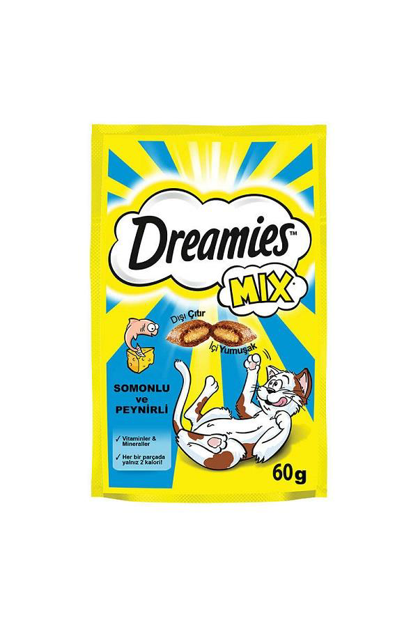 Dreamies Kedi Ödülü Mix Somonlu Tavuklu Peynirli 60 Gr Dreamies Kedi Ödülü Mix Somonlu Tavuklu Peynirli 60 Gr