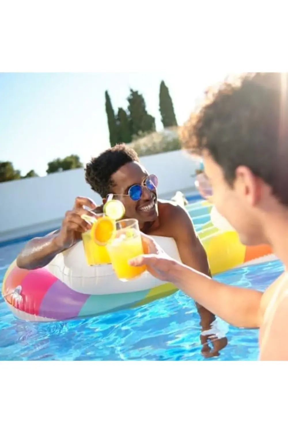 Dreams şişirilebilir ada 2 Kişilik, 164 cm, gökkuşağı tasarımı 11