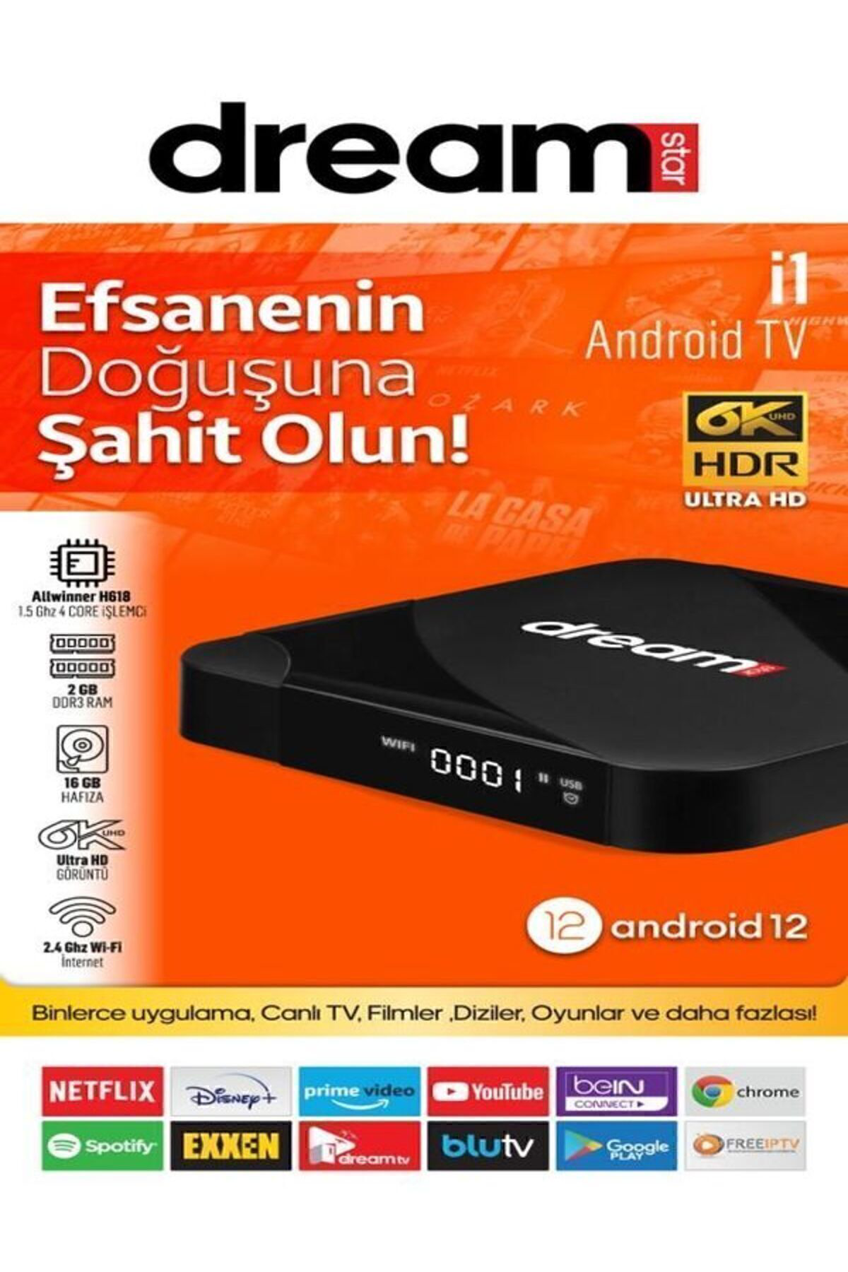 Dreamstar İ1 6K Android Tv Box (Android 14 ) Dreamstar İ1 6K Android Tv Box (Android 14 )