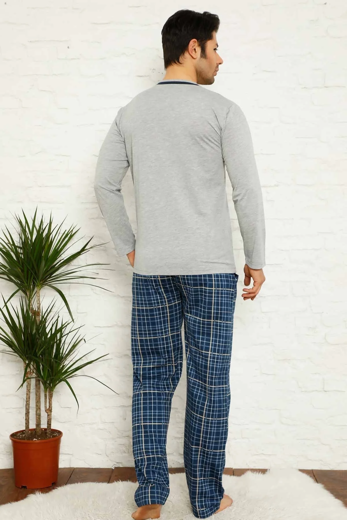 Dreamy Ekoseli Kısa Kollu V Yaka Cepli Erkek Pijama Takımı, Gri, XXL Fiyatı, Yorumları ve Özellikleri