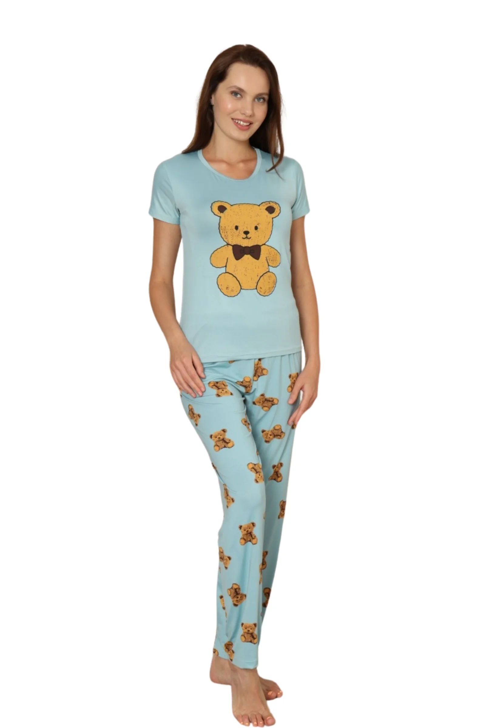 Dreamy Milan Bambu Likralı Desenli Kısa Kollu Pijama Takımı, Mavi, XL Fiyatı, Yorumları ve Özellikleri