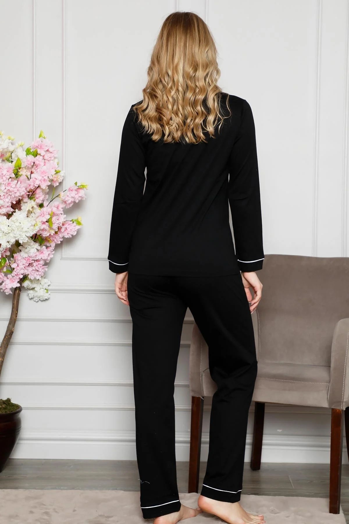 Dreamy Pamuklu Biyeli Gömlek Pijama Takımı Kırmızı, Siyah, M Fiyatı, Yorumları ve Özellikleri