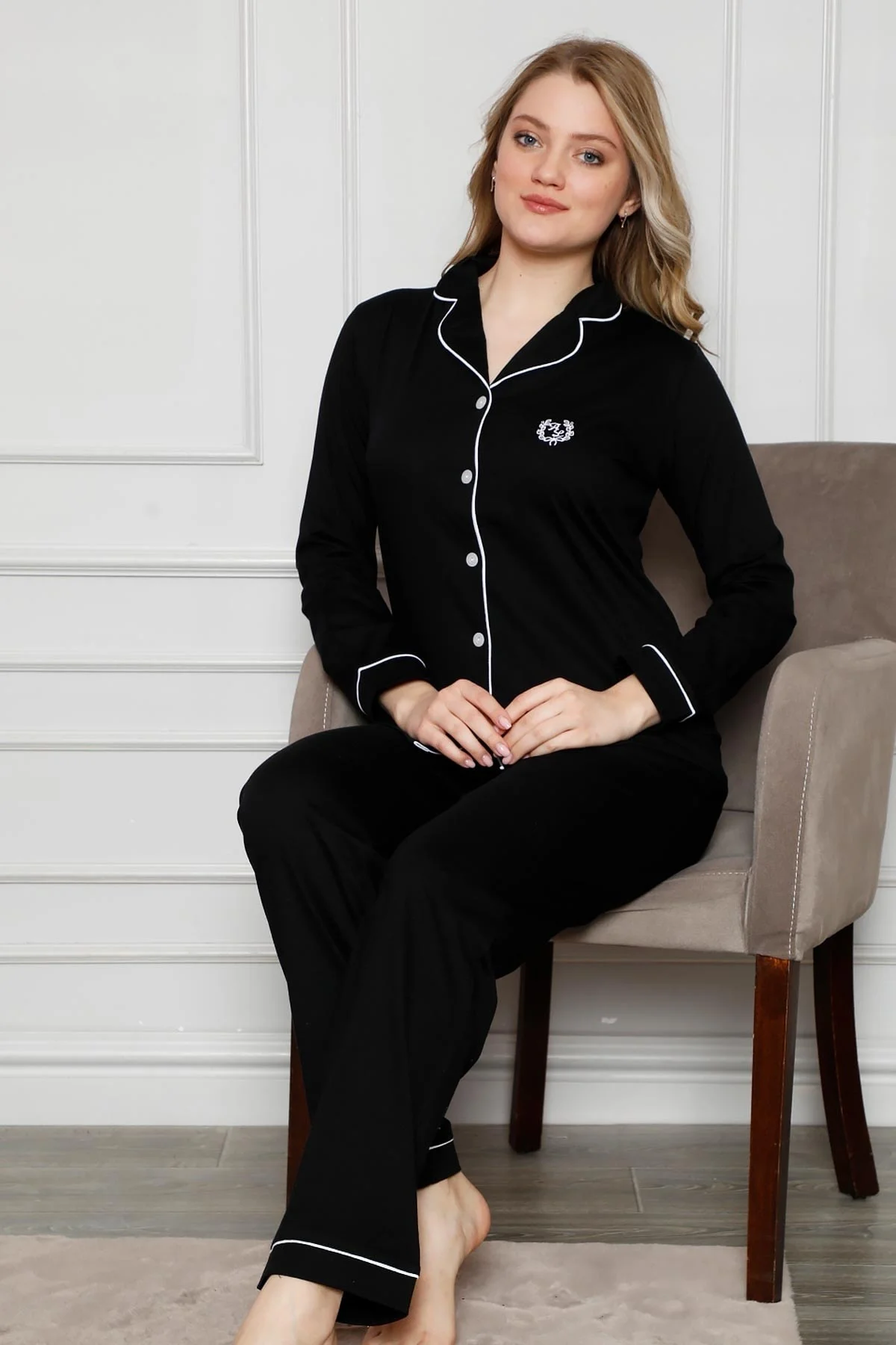 Dreamy Pamuklu Biyeli Gömlek Pijama Takımı Kırmızı, Siyah, M Fiyatı, Yorumları ve Özellikleri