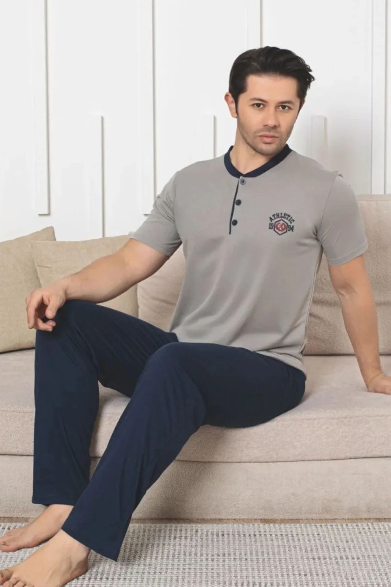 Dreamy Pamuklu Cepli Kısa Kollu Örme Erkek Pijama Takımı, Gri, M Fiyatı, Yorumları ve Özellikleri