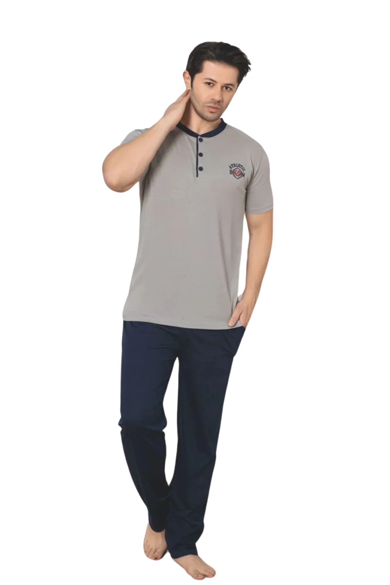 Dreamy Pamuklu Cepli Kısa Kollu Örme Erkek Pijama Takımı, Gri, M Fiyatı, Yorumları ve Özellikleri