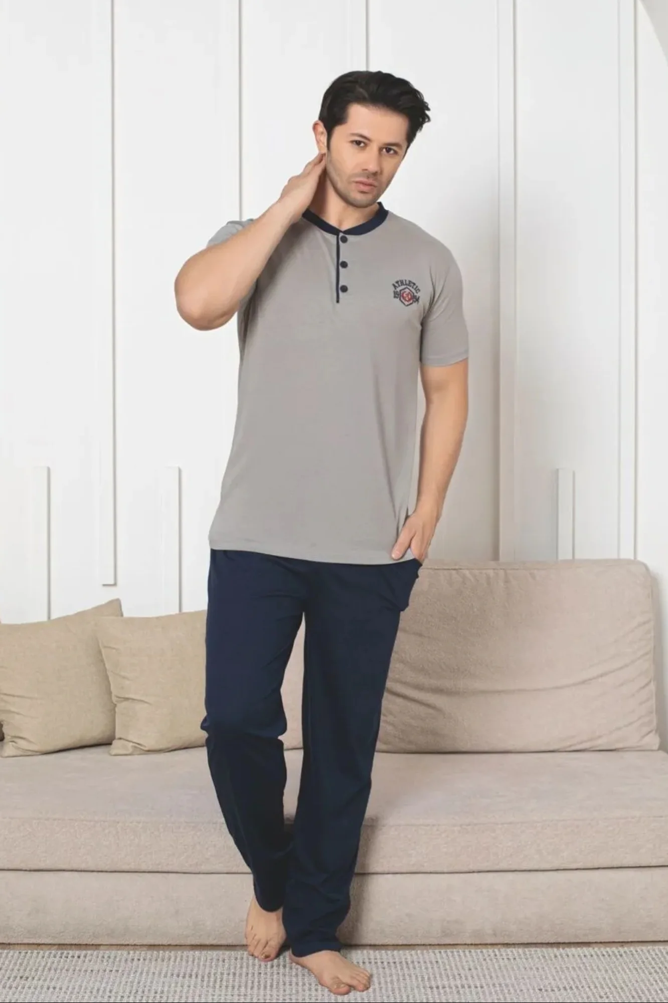 Dreamy Pamuklu Cepli Kısa Kollu Örme Erkek Pijama Takımı, Gri, M Fiyatı, Yorumları ve Özellikleri