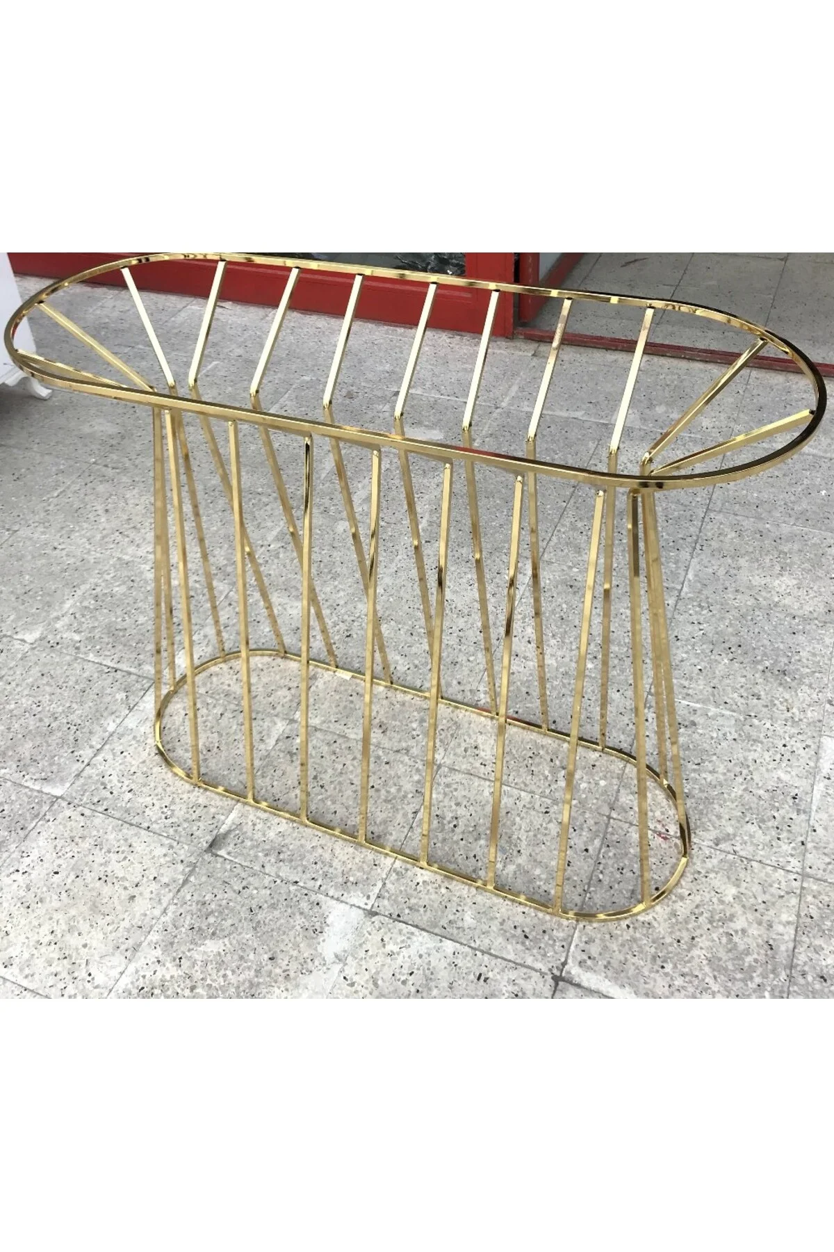 Dresuar 12418 CADDE Model Metal GOLD renk kaplama TEMPER Cam Ayna El Yapım - Görsel 3