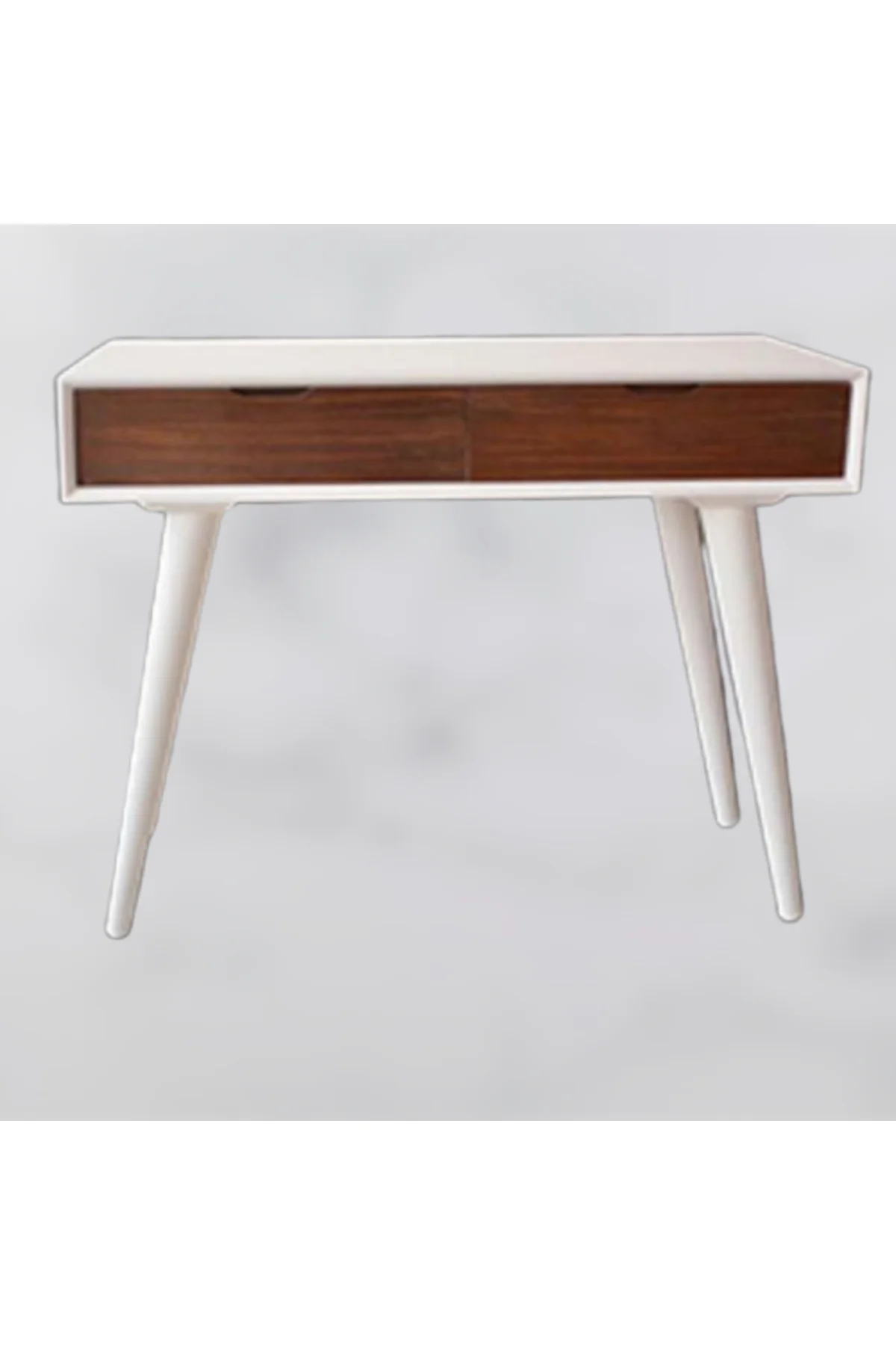 Dresuar 12914 Torna Retro Ahşap Kayın ayak MDF tabla Beyaz-CEVİZ uyum El Yapım Dresuar 12914 Torna Retro Ahşap Kayın ayak MDF tabla Beyaz-CEVİZ uyum El Yapım