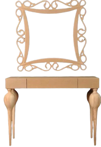 Dresuar 13502 Tombul Model Kayın Retro Ham Ayak MDF Tabla CNC Nak