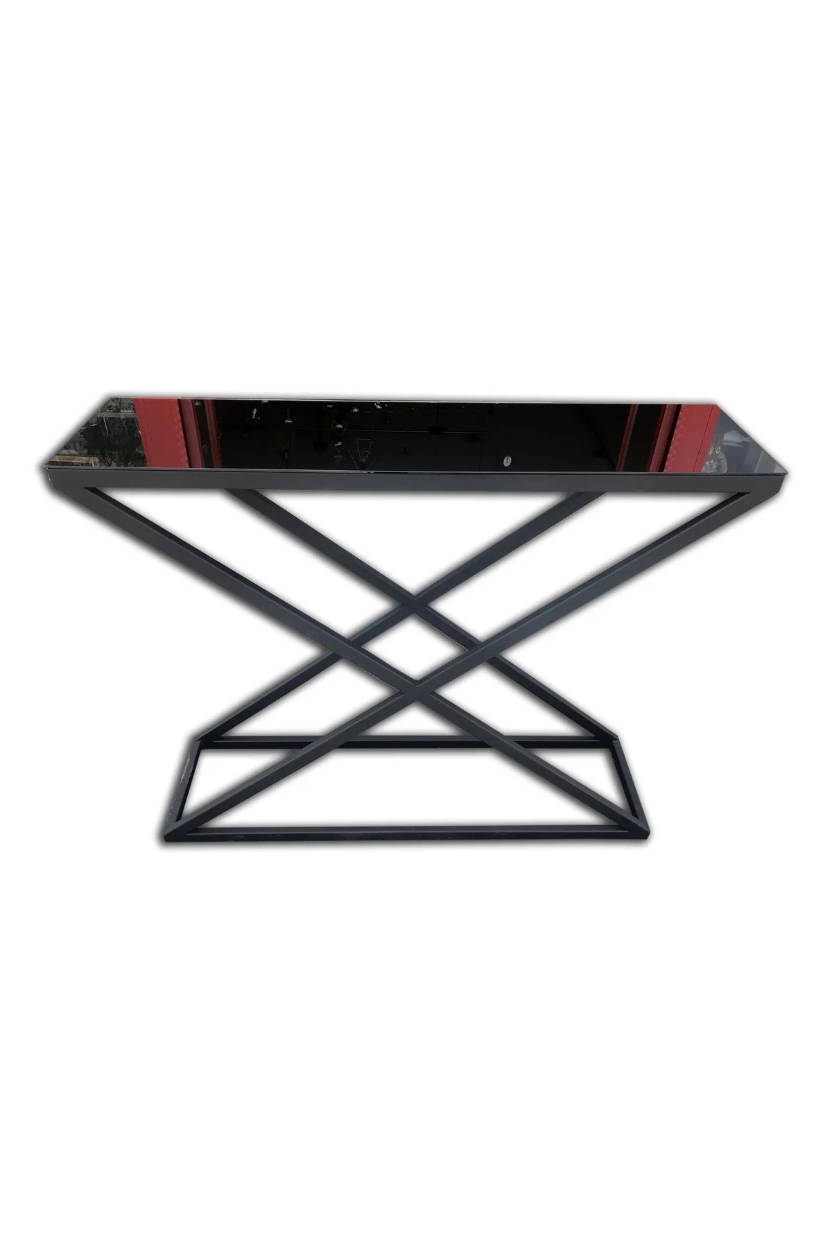Dresuar 13657 X MODEL Temper Cam Ayna Metal Nikelaj Ayak Siyah Fırın Statik Boya - Görsel 3