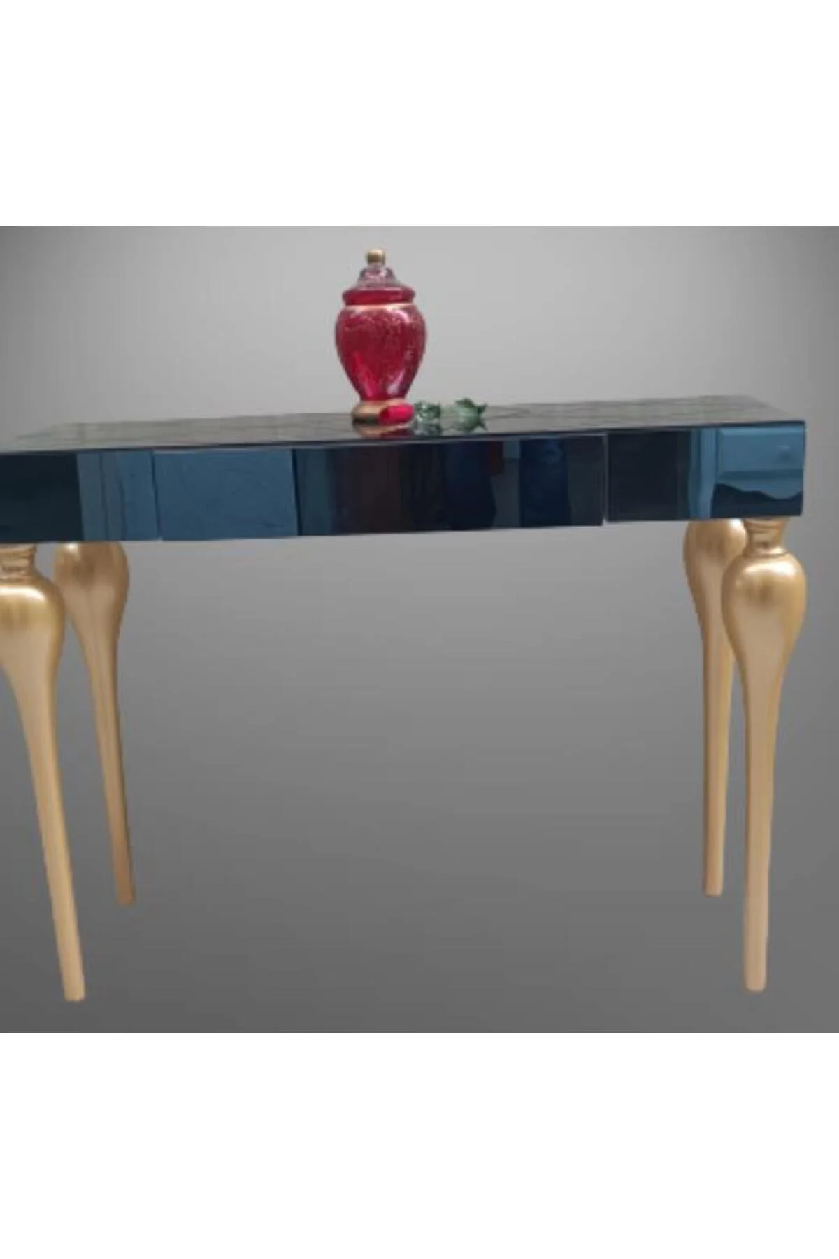 Dresuar 13672 TOMBUL Kayın ayak Model MDF tabla gold Füme cam Kaplama El Yapım Dresuar 13672 TOMBUL Kayın ayak Model MDF tabla gold Füme cam Kaplama El Yapım - Görsel 6