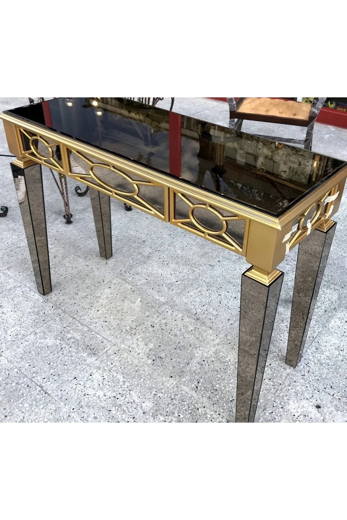 Dresuar 13719 MOTİFLİ Ayna Kaplamalı MODEL Parlak Gold Renk Kayın Çekm El yapım Dresuar 13719 MOTİFLİ Ayna Kaplamalı MODEL Parlak Gold Renk Kayın Çekm El yapım - Görsel 6