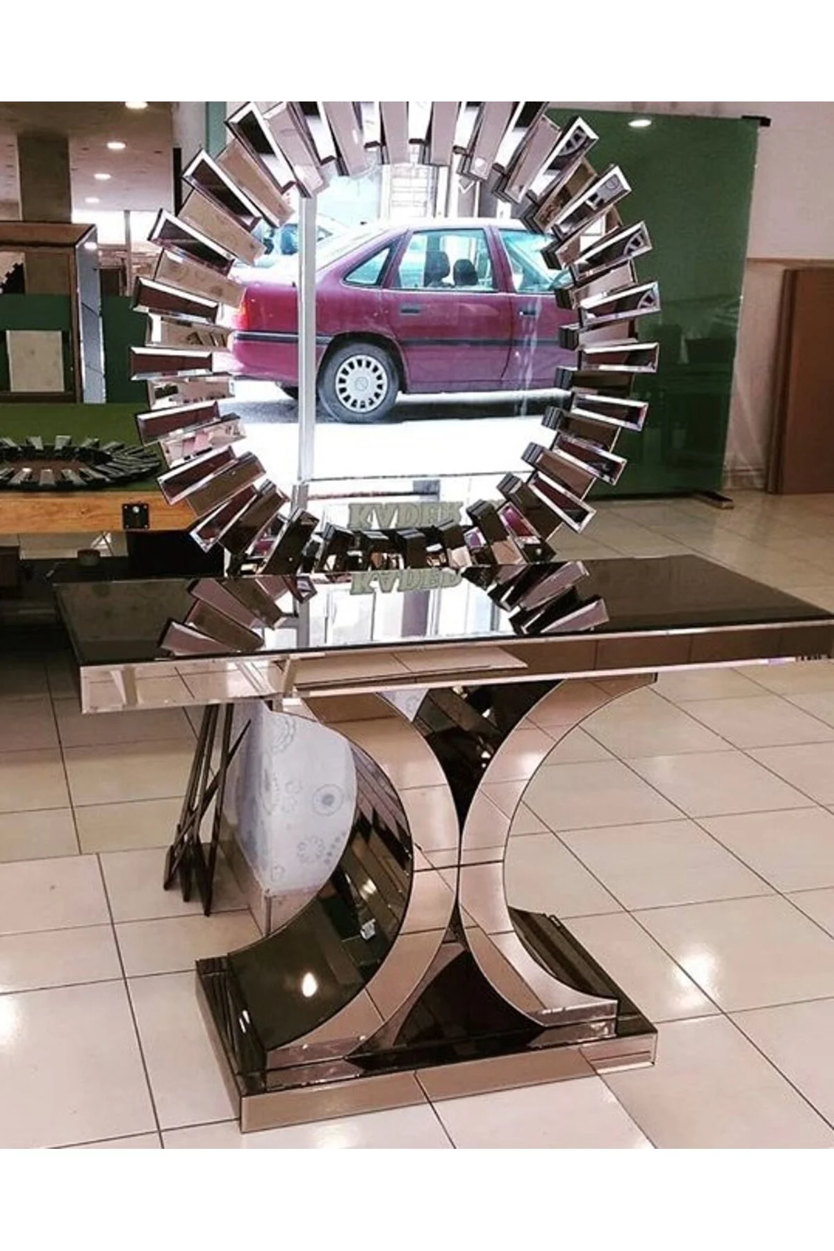 Dresuar 18000 GÜNEŞ-SANEL Klasik Hilal Model Cam Ayna Kaplama FÜME ayna El Yapım Dresuar 18000 GÜNEŞ-SANEL Klasik Hilal Model Cam Ayna Kaplama FÜME ayna El Yapım - Görsel 2