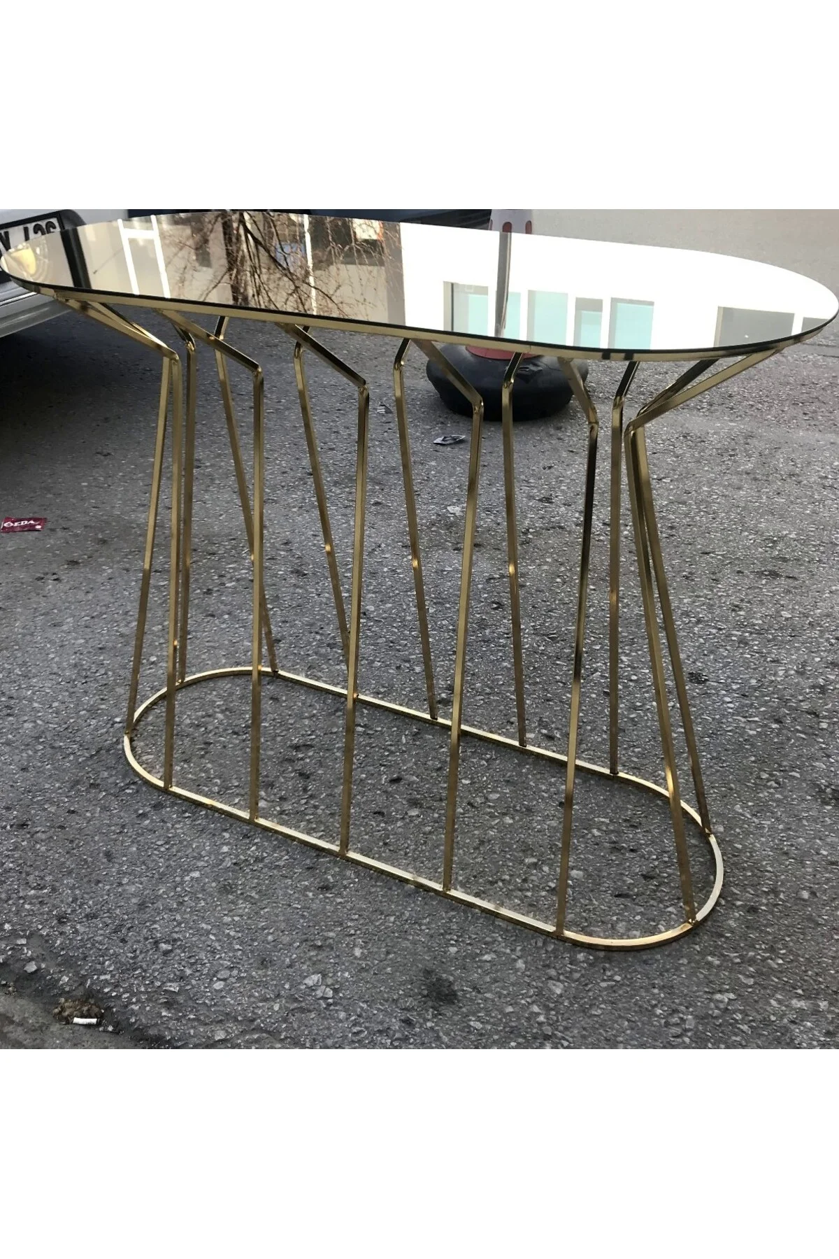 Dresuar 18063 CADDE Model Metal transmisyon GOLD renk kaplama TEMPER Cam El Yapım Dresuar 18063 CADDE Model Metal transmisyon GOLD renk kaplama TEMPER Cam El Yapım - Görsel 5