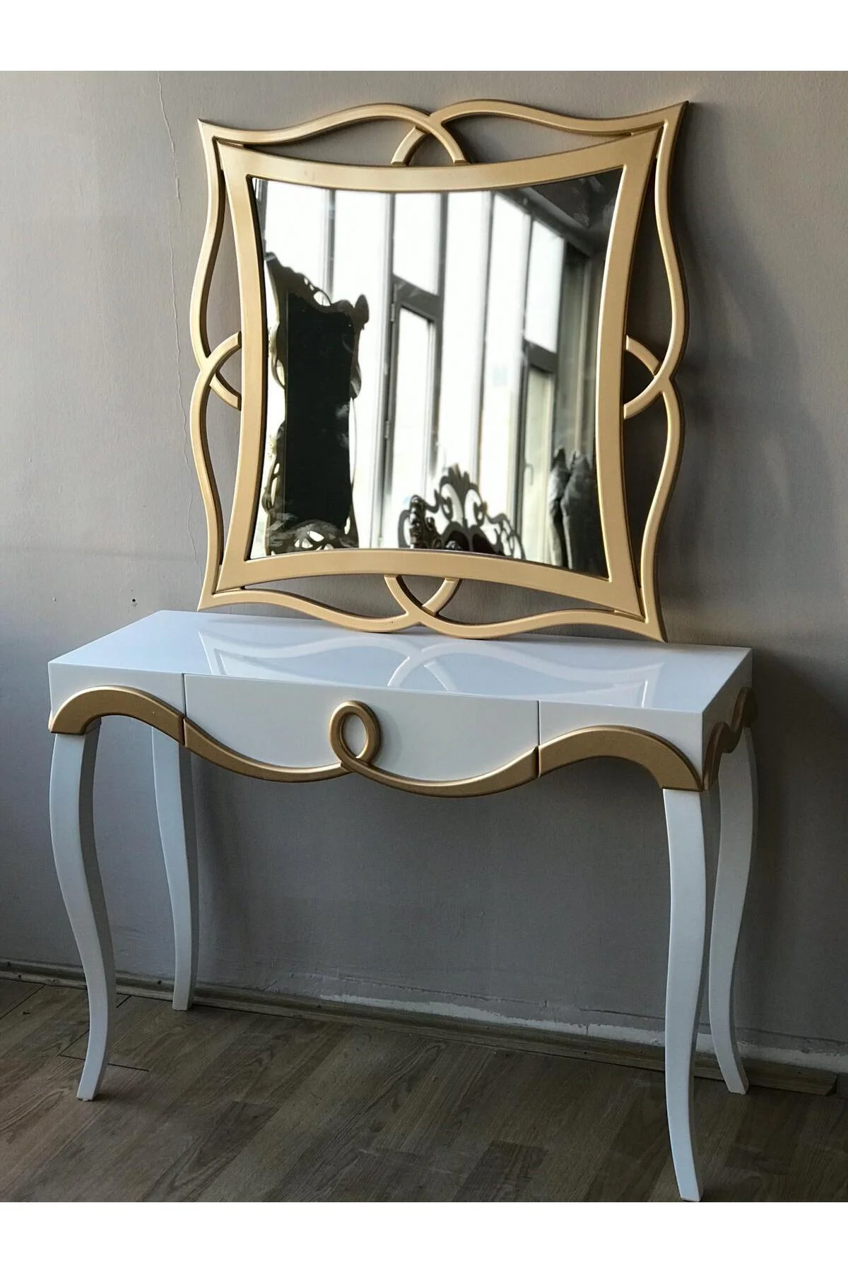 Dresuar 18183 avngart AYAK model Kayın MDF Çekm tabla Parlak GOLD-beyaz uyum Dresuar 18183 avngart AYAK model Kayın MDF Çekm tabla Parlak GOLD-beyaz uyum - Görsel 4
