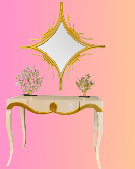 Dresuar 18471 CNC KABARTMA Model Kayın aslan ayak Parlak BEYAZ-GO