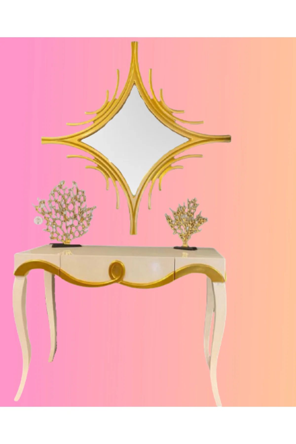Dresuar 18471 CNC KABARTMA Model Kayın aslan ayak Parlak BEYAZ-GOLD uyum El yapım Dresuar 18471 CNC KABARTMA Model Kayın aslan ayak Parlak BEYAZ-GOLD uyum El yapım