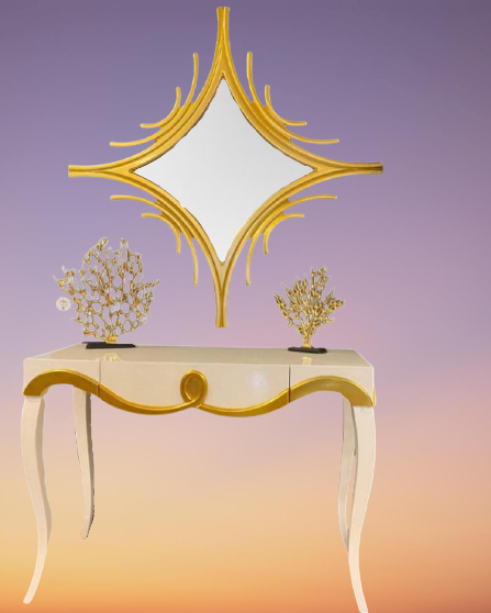 Dresuar 18471 CNC KABARTMA Model Kayın aslan ayak Parlak BEYAZ-GO