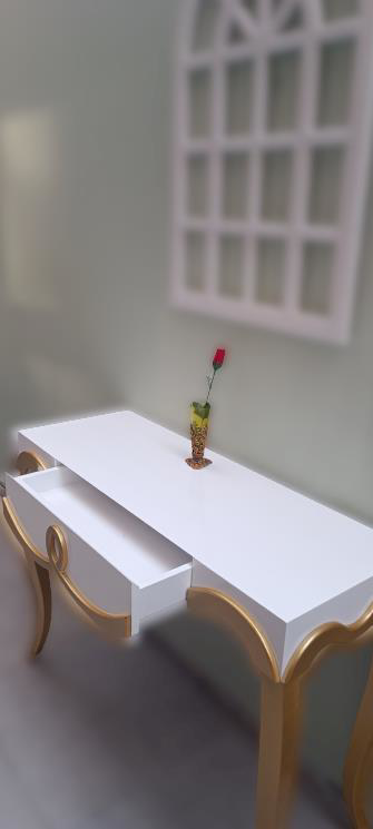 Dresuar 90011 CNC kabartma Model Windows Ayna Gold Lake Beyz Tabl