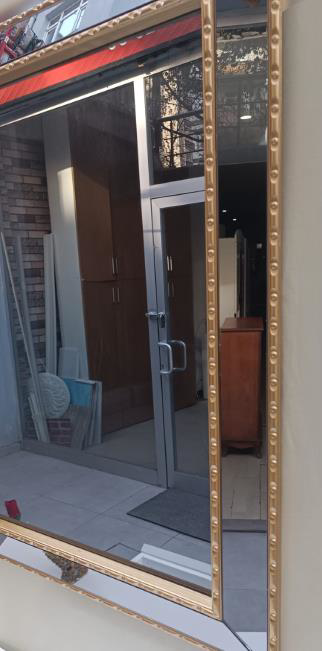 Dresuar 90012 CNC Kabartma Hayal Ayna Gold beyaz Uyum Ahşp MDF Ka