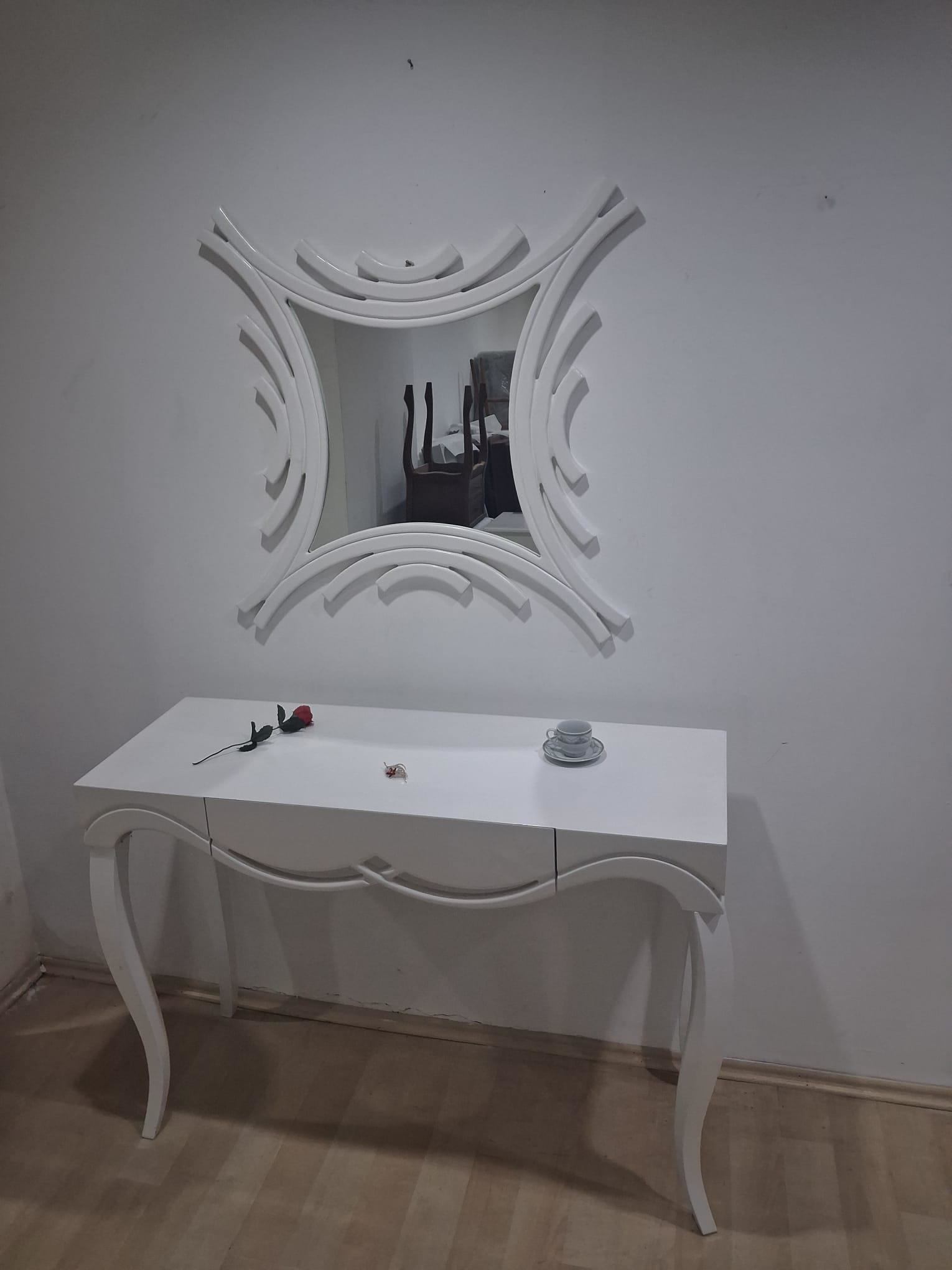 Dresuar 90628 CNC Çökertme Model Cnc Ayna Lake Beyaz Tabla Kayn A