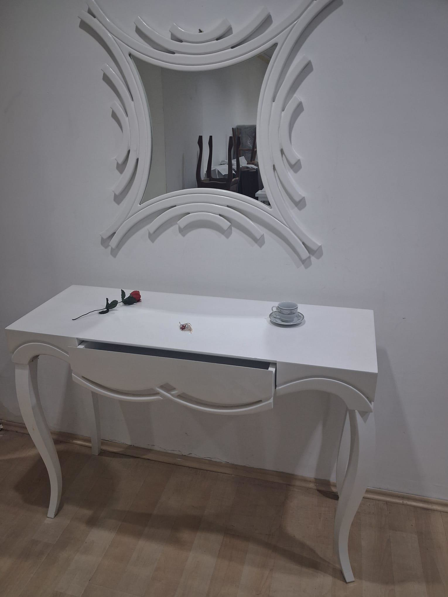 Dresuar 90628 CNC Çökertme Model Cnc Ayna Lake Beyaz Tabla Kayn A