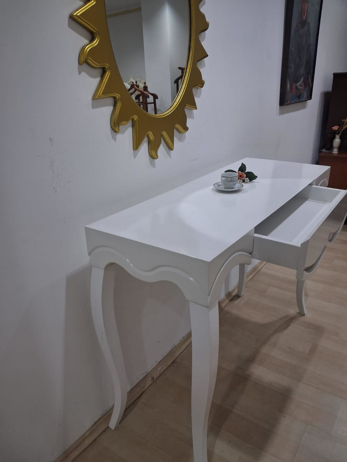 Dresuar Cnc Çökertme 90670 Model Güneş Gold Renk Ayna Lake Beyaz 