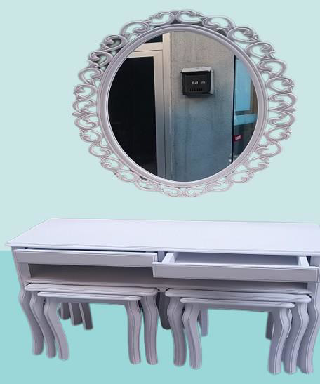 Dresuar ILGZ 90219 Çift Zigon Tk Kayın Aslan Ayak Güneş Ayna Beya