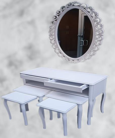 Dresuar ILGZ 90219 Çift Zigon Tk Kayın Aslan Ayak Güneş Ayna Beya